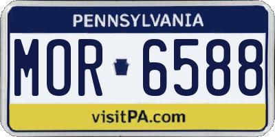PA license plate MOR6588