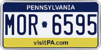 PA license plate MOR6595