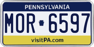 PA license plate MOR6597