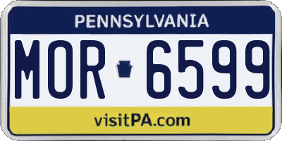 PA license plate MOR6599