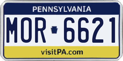 PA license plate MOR6621