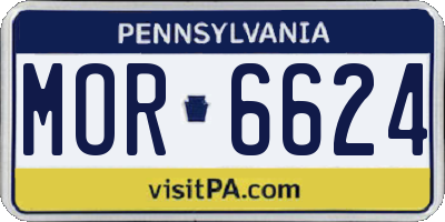 PA license plate MOR6624