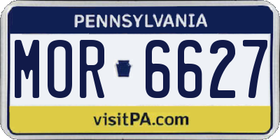 PA license plate MOR6627