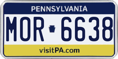 PA license plate MOR6638