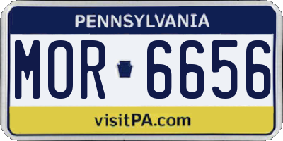 PA license plate MOR6656