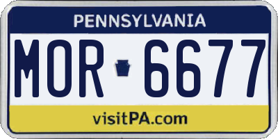 PA license plate MOR6677