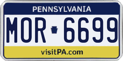 PA license plate MOR6699