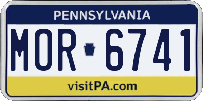 PA license plate MOR6741