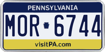 PA license plate MOR6744