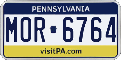 PA license plate MOR6764