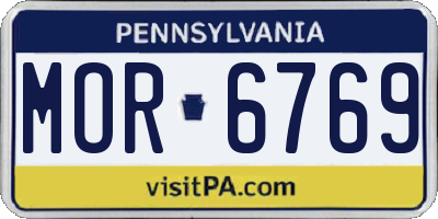 PA license plate MOR6769