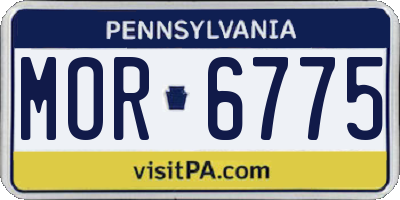 PA license plate MOR6775