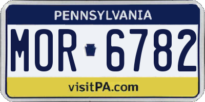PA license plate MOR6782