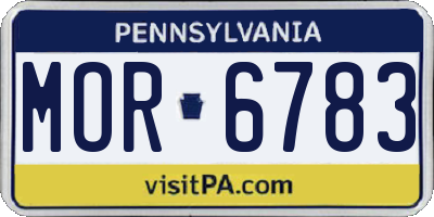 PA license plate MOR6783
