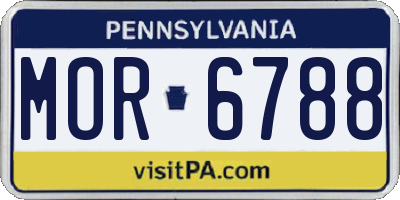 PA license plate MOR6788