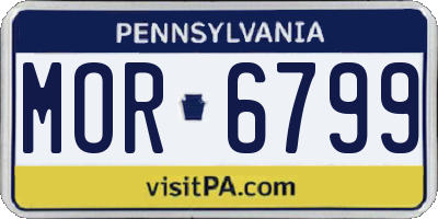 PA license plate MOR6799