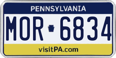 PA license plate MOR6834