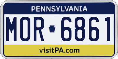PA license plate MOR6861