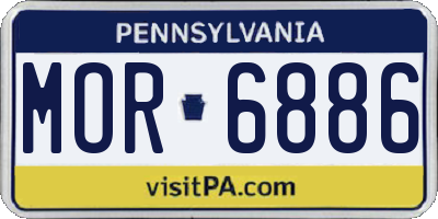 PA license plate MOR6886