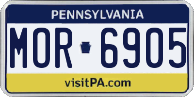PA license plate MOR6905