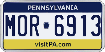 PA license plate MOR6913