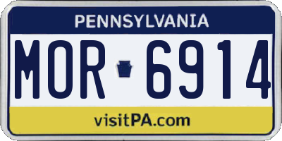 PA license plate MOR6914