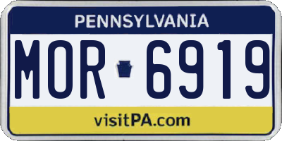 PA license plate MOR6919
