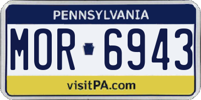 PA license plate MOR6943