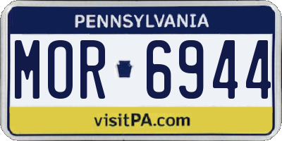 PA license plate MOR6944