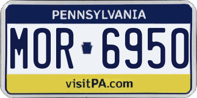 PA license plate MOR6950
