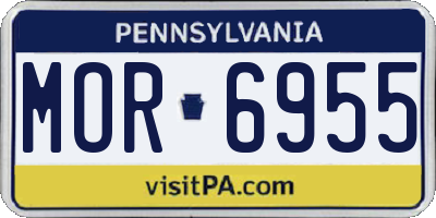 PA license plate MOR6955