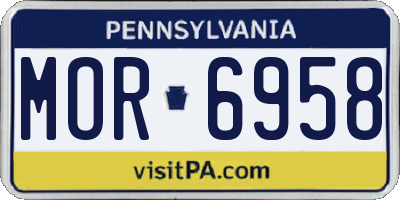 PA license plate MOR6958