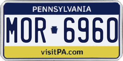 PA license plate MOR6960
