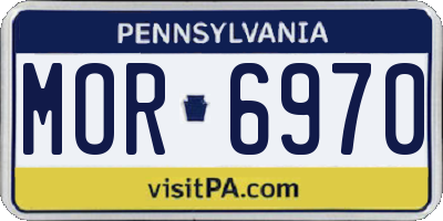 PA license plate MOR6970