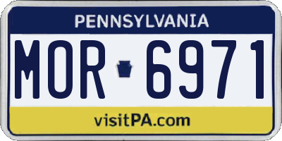 PA license plate MOR6971