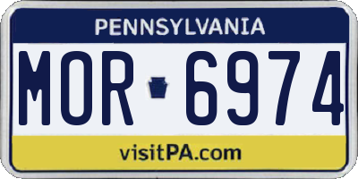 PA license plate MOR6974