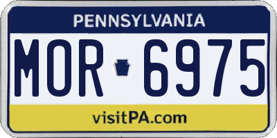 PA license plate MOR6975