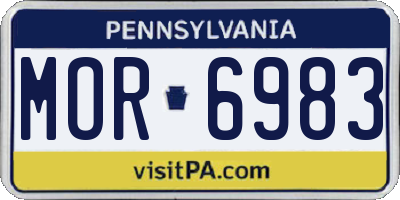 PA license plate MOR6983