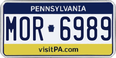 PA license plate MOR6989