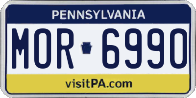PA license plate MOR6990