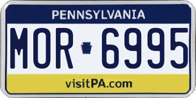 PA license plate MOR6995