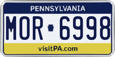 PA license plate MOR6998