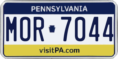 PA license plate MOR7044