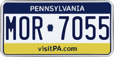 PA license plate MOR7055