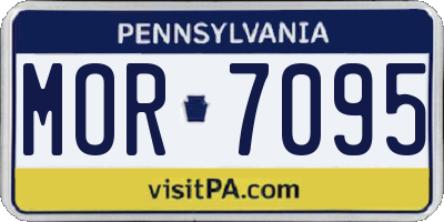 PA license plate MOR7095