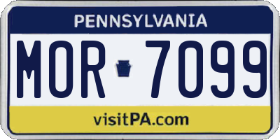PA license plate MOR7099