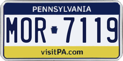 PA license plate MOR7119