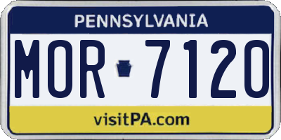 PA license plate MOR7120
