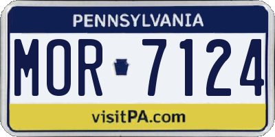 PA license plate MOR7124