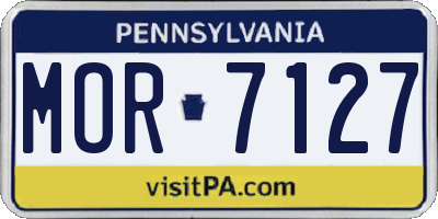 PA license plate MOR7127